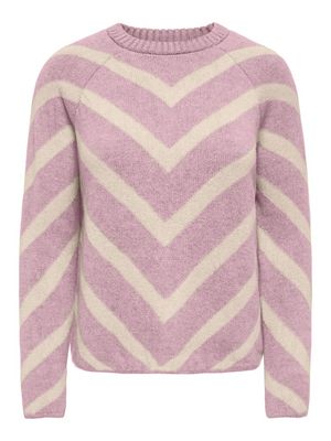 ONLELIZA L/S PULLOVER KNT NOOS Keepsake Lilac/WHITE