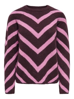 ONLELIZA L/S PULLOVER KNT NOOS Fudge/Cyclamen