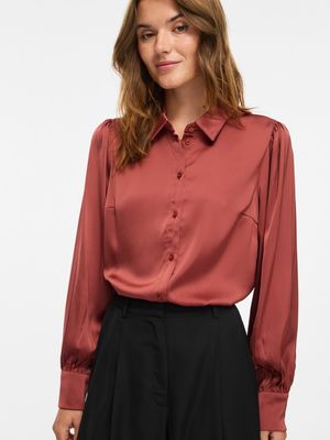 VIENNA RAVENNA L/S BALLOON SHIRT - NOOS Marsala
