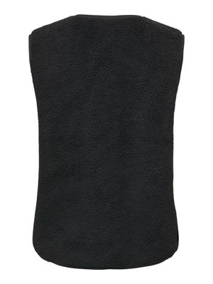 ONLBABY TEDDY ZIP VEST PNT OL Black/BIRCH LINING