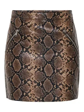 ONLPARIS SNAKE SKIRT ESP OTW Cocoa Créme/Snake