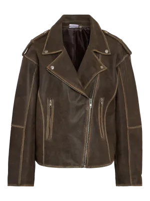 NMASTON LEATHER BIKER JACKET Demitasse