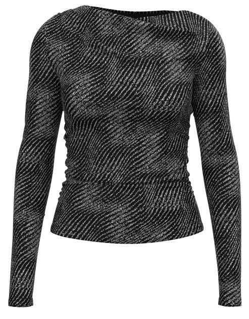 NMGILLY L/S TOP JRS Black-SILVER LUREX