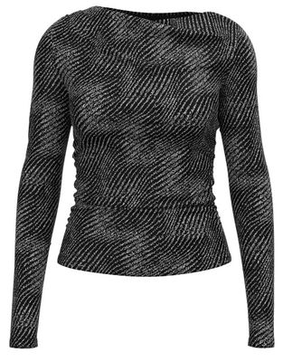 NMGILLY L/S TOP JRS Black-SILVER LUREX