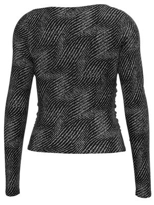 NMGILLY L/S TOP JRS Black-SILVER LUREX