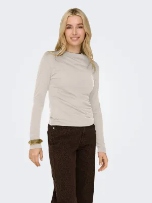 ONLFREE L/S DRAPE TOP JRS Pumice Stone
