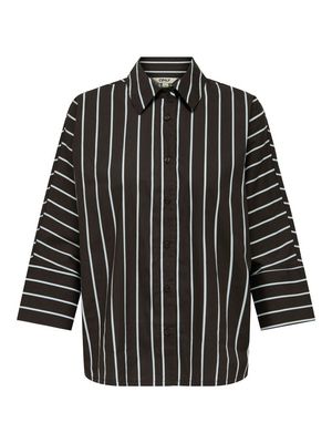 ONLNANCY GRACE L/S SHIRT WVN Chocolate Torte-W. CASHMERE B