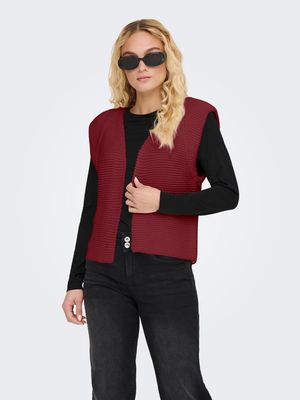 ONLLOUI VEST EX KNT Cabernet