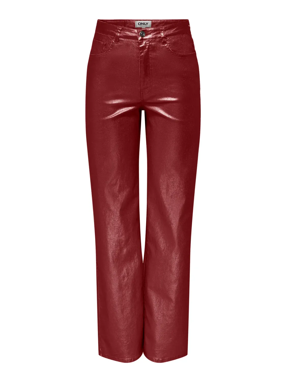ONLJUICY-VIV HW W METAL COATED PANT PNT Syrah