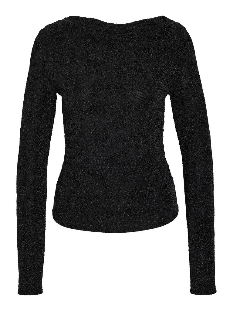 NMGILLY L/S TOP JRS Black-BLACK LUREX