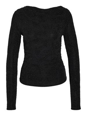NMGILLY L/S TOP JRS Black-BLACK LUREX