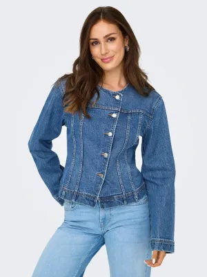 ONLISABEL LS ASYM DNM JKT MAE Medium Blue Denim