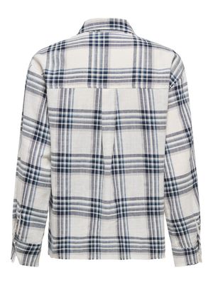 ONLPOTSDAM ABBIE LS CHECK SHIRT MOCH WVN Cloud Dancer/NIGHT SKY