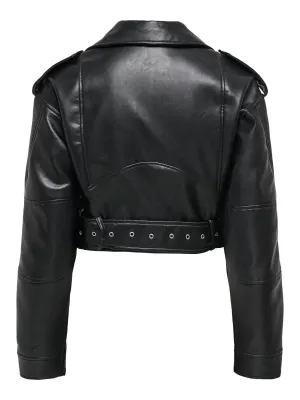 ONLDRESDEN FAUX LEATHER BIKER OTW NN Black