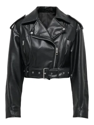 ONLDRESDEN FAUX LEATHER BIKER OTW NN Black