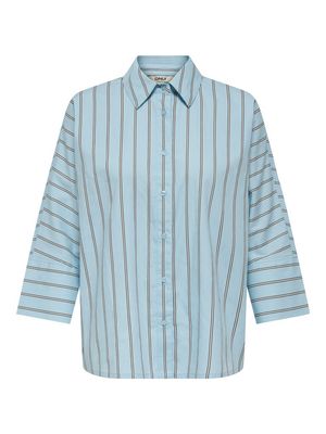 ONLNANCY GRACE L/S SHIRT WVN Cashmere Blue-W SEAL BROWN