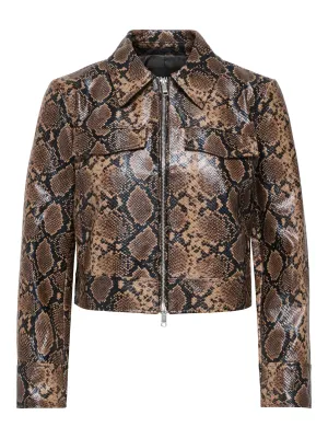 ONLPARIS SNAKE JACKET ESP OTW Cocoa Créme/Snake