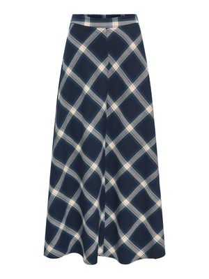 ONLWREN CHECK LONG SKIRT WVN Night Sky-Checked fusion