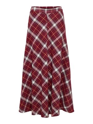 ONLWREN CHECK LONG SKIRT WVN Syrah/CHECKED PULSE