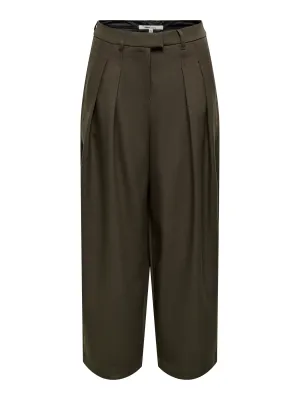 ONLKIRSY MW PLEAT BARREL PANT TLR Coffee Bean