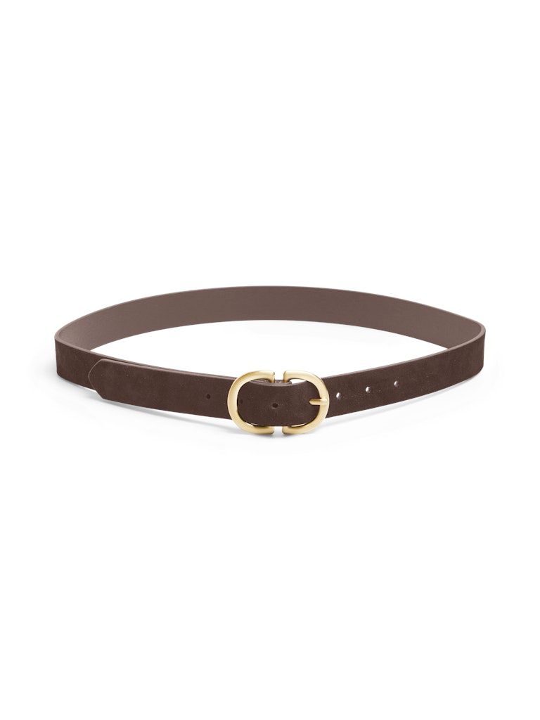 PCJUVA SUEDE JEANS BELT NOOS Hot Fudge/W BRUSHED