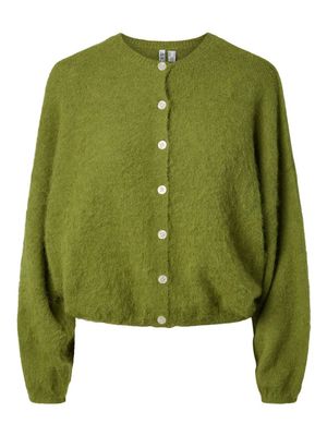 PCALLIE LS O-NECK KNIT CARDIGAN NOOS BC Woodbine/Melange
