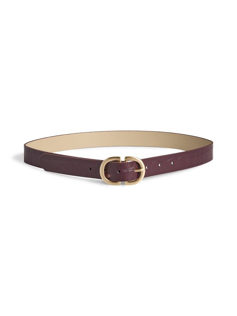 PCJUVA CROCO JEANS BELT NOOS WB PU Winetasting/CROCO
