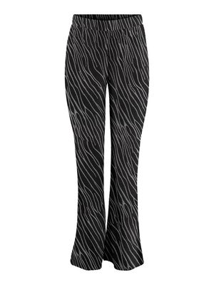 NMGILLY PASA HW FLARED PANTS JRS Black/SILVER LUREX Z