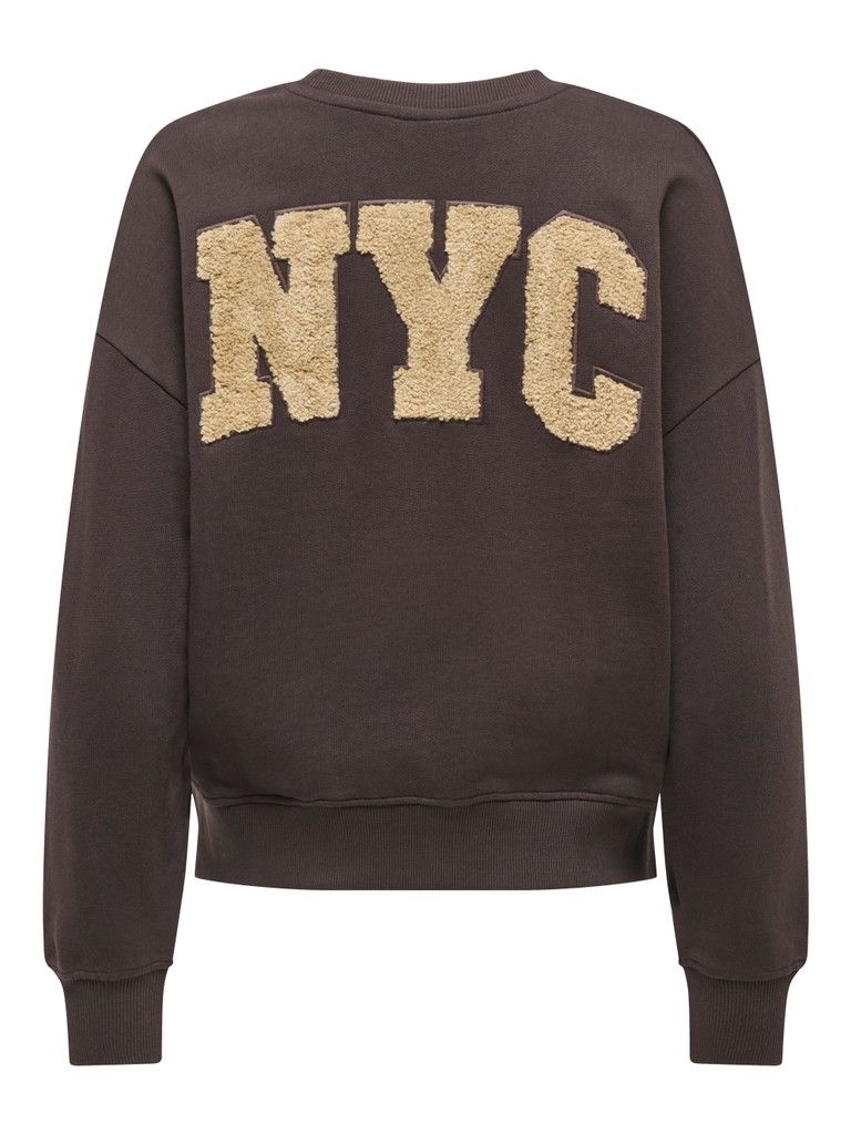 ONLCATRIN L/S O-NECK TEDDY UB CS SWT Chocolate Torte-Teddy Irish cr