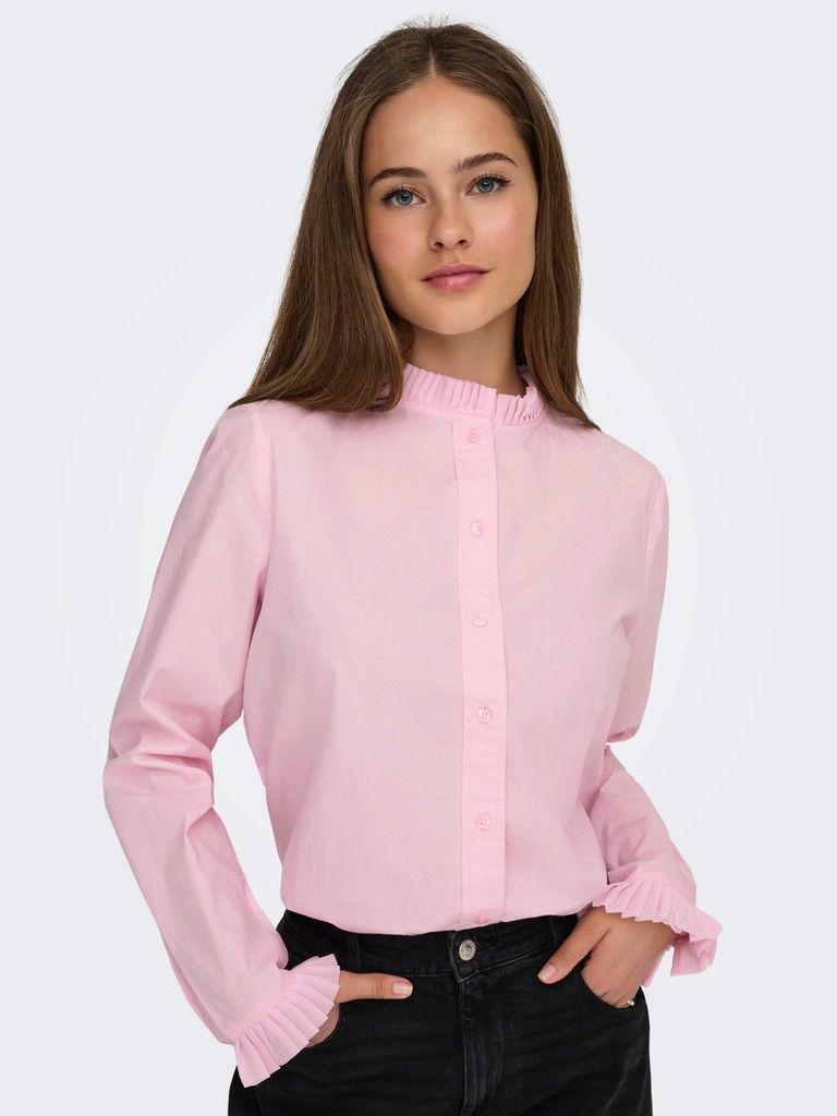ONLREJKA L/S SHIRT OX WVN Flushing Pink