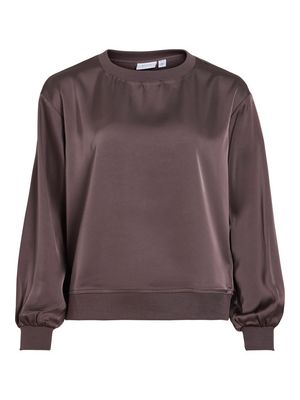 VILISO O-NECK L/S TOP - NOOS Raisin