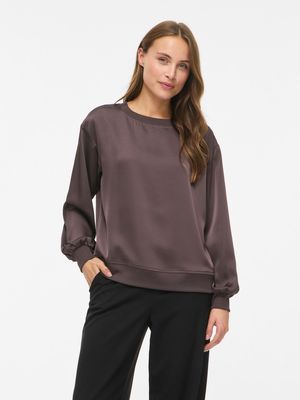 VILISO O-NECK L/S TOP - NOOS Raisin