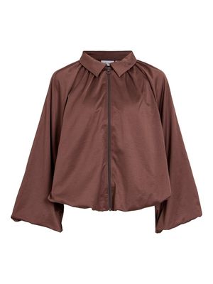 VISPORTY VOLUME L/S CARDIGAN Raisin