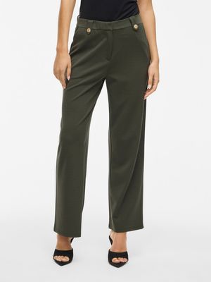 VICLUA HW WIDE BUTTON PANTS- NOOS Deep Depths/GOLD BUT