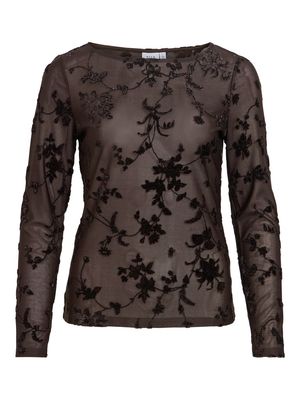 VIMIRANDA L/S TOP/DC Coffee Bean