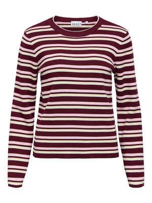 OBJESTER L/S RE KNIT PULLOVER NOOS Windsor Wine/Roseate