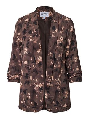 PCBOSELLA 3/4 PRINTED BLAZER NOOS BC Major Brown/FLOWER