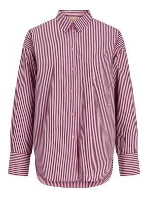 JXJAMIE LS RELAXED POPLIN SHIRT WVN NOOS Orchid Smoke/DEMITAS