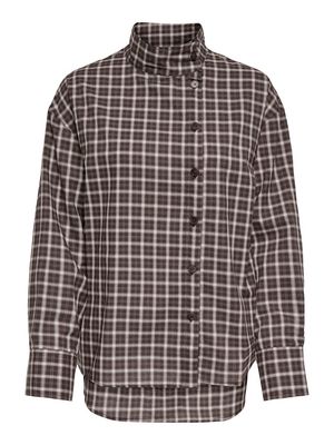 ONLFREYA CHECK HIGH NECK SHIRT WVN EX Malt Ball