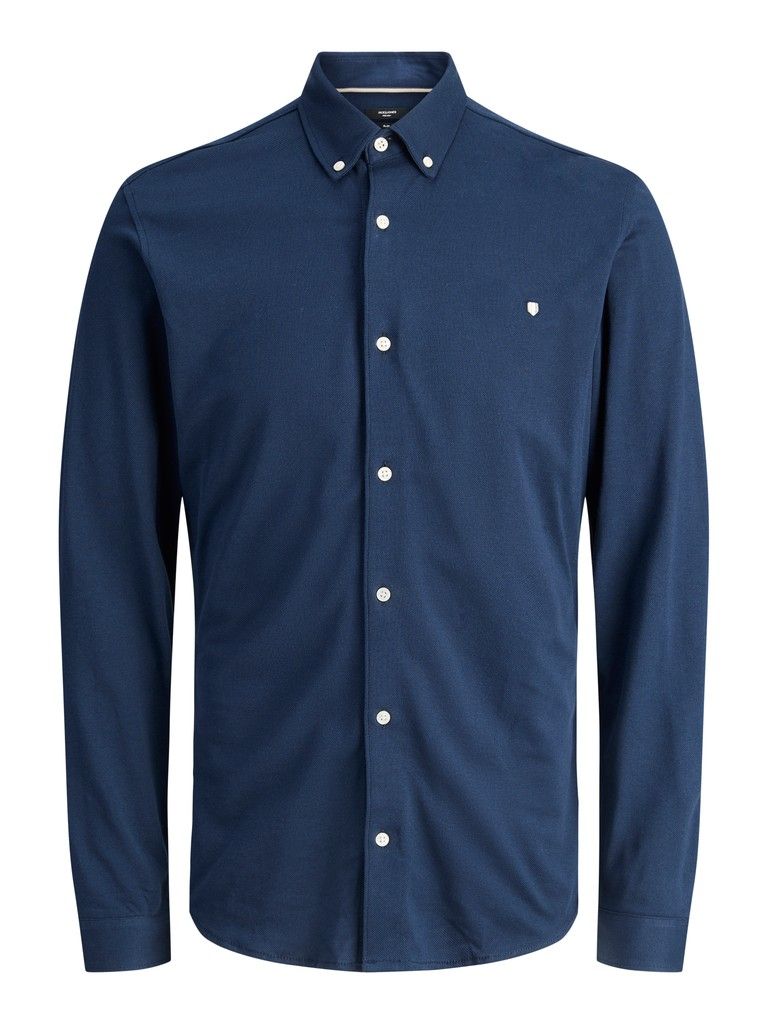 JPRBLUBLAKE PIQUE DETAIL L/S SHIRT Naval Academy