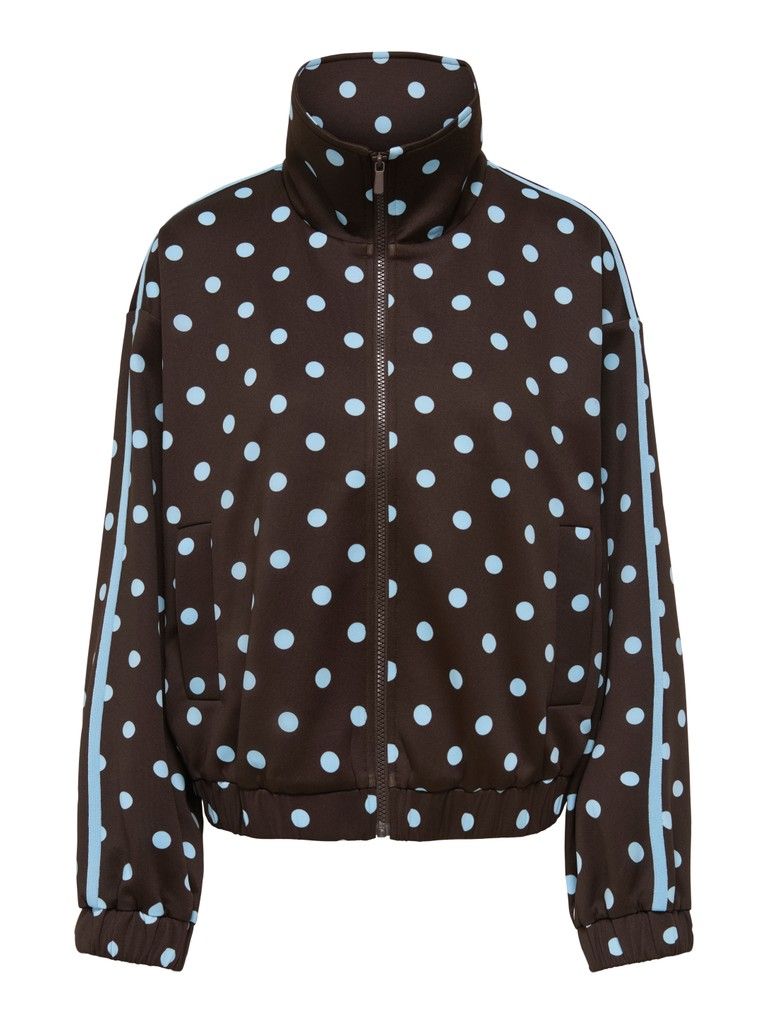 ONLDOTIER ZIP JACKET PNT Coffee Bean-CASHMER BLUE DOTS
