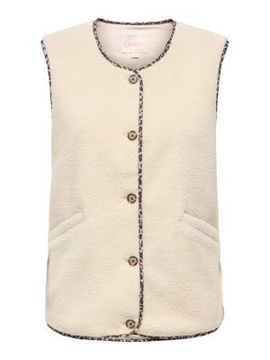 ONLBABY TEDDY VEST PNT Birch/LEO BINDING