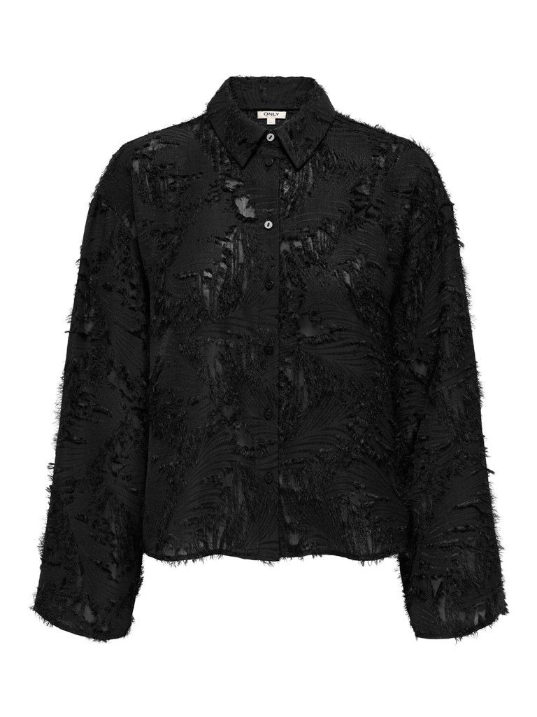 ONLMOVIDA L/S JAQUARD SHIRT WVN Black