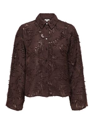 ONLMOVIDA L/S JAQUARD SHIRT WVN Coffee Bean