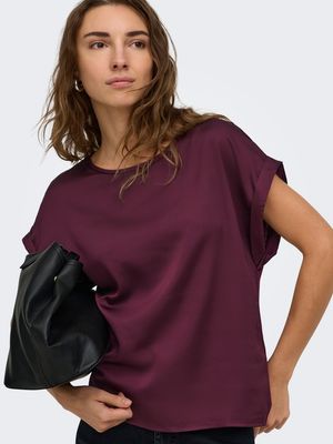 ONLLIEKE S/S SATIN MIX TOP WVN NOOS Fig