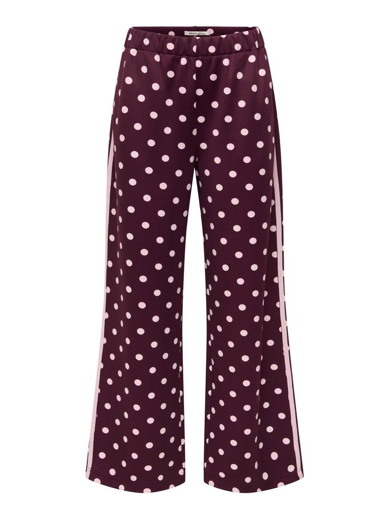 ONLDOTIER PANEL WIDE PANT Fig-PARFAIT PINK DOTS N PANELS