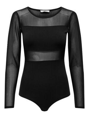 ONLESTHER L/S MESH BODYSTOCKING JRS NOOS Black