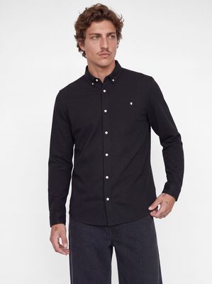 JPRBLUBLAKE PIQUE DETAIL L/S SHIRT Chocolate Torte