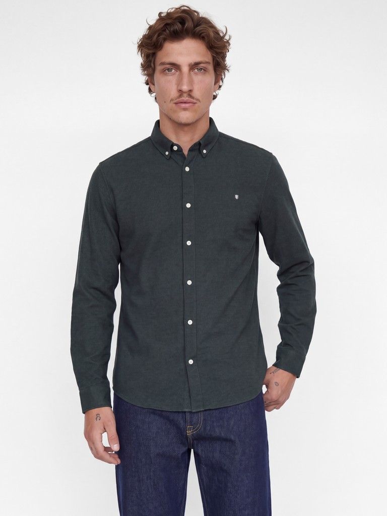 JPRBLUBLAKE PIQUE DETAIL L/S SHIRT Pineneedle