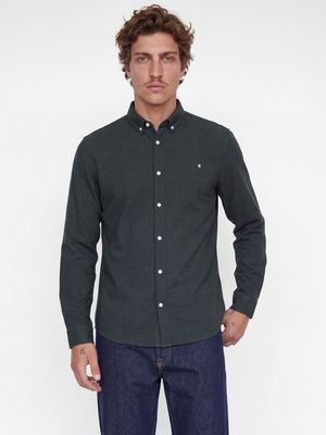 JPRBLUBLAKE PIQUE DETAIL L/S SHIRT Pineneedle